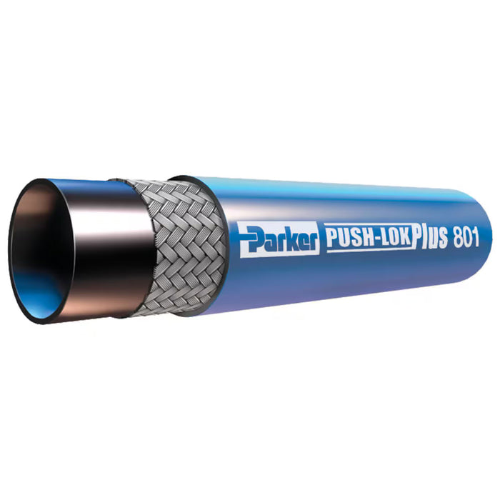 Manguera Push-Lok Plus Parker 801PLUS-8-BLU-RL de 1/2 in azul para uso múltiple