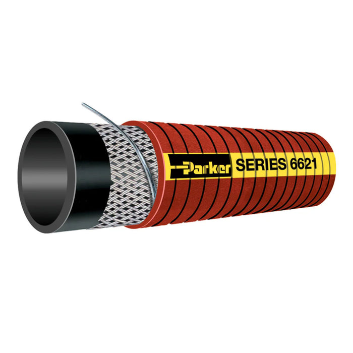 Manguera corrugada de silicona con refuerzo de alambre Parker 6621-1000025 de 1 in para refrigerante