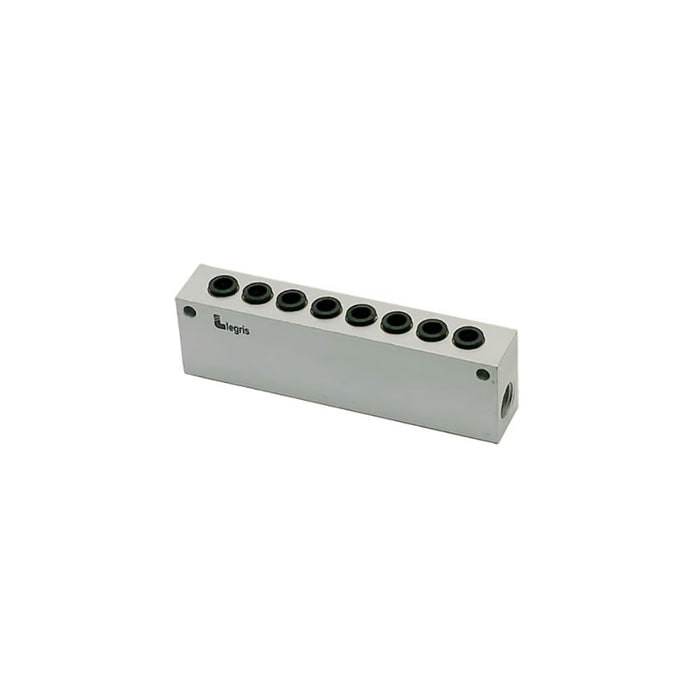 Múltiple Neumático en Línea Parker 3310 06 13 Aluminio Anodizado Rosca BSPP G1/4
