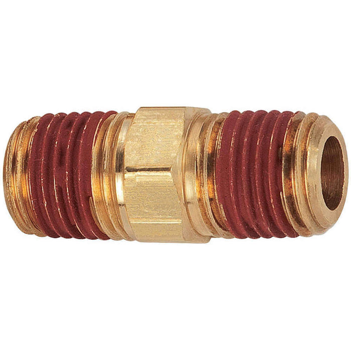 Niple Hexagonal Reductor Parker VS216P-4-2 de 1/4 in a 1/8 in NPT Macho en Latón