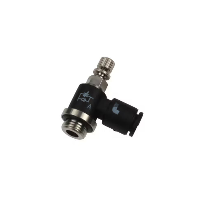 Regulador de Flujo en Codo de 90° Neumático Miniatura Parker 7660 06 13 en Polímero