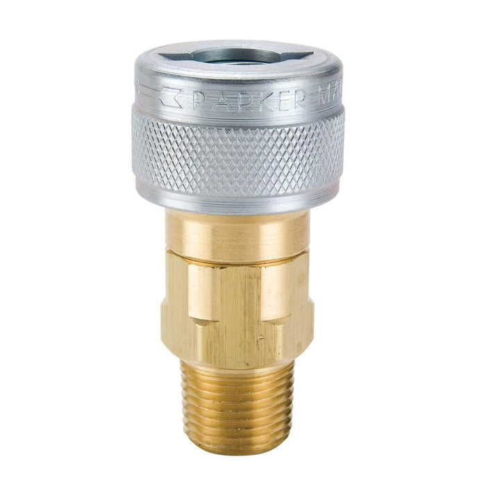 Acoplamiento Parker TL-501-6MP — Twist Lock Schrader Latón