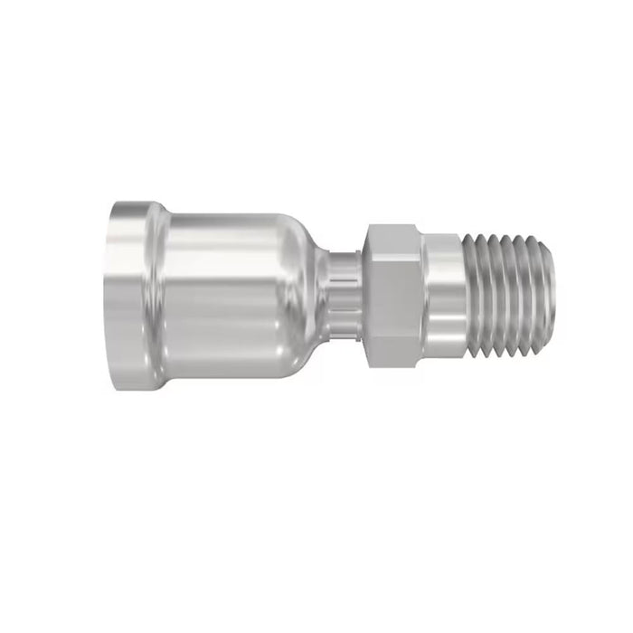 Terminal Reductor Parker 10126-6-8 Acero Macho NPTF 3/8-18 in para Manguera de 1/2 in o 12.7 mm Crimp No-Skive Serie 26 Europa