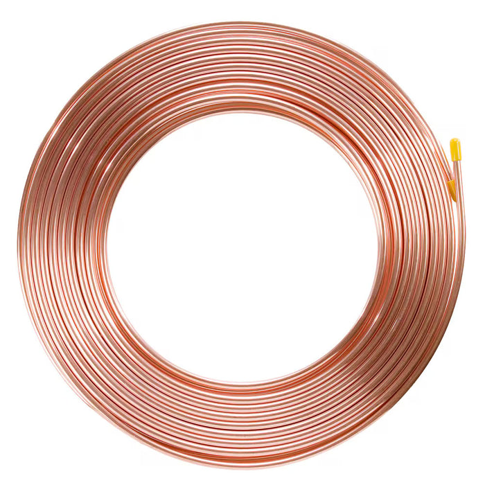 Tubo de Cobre Parker 50CT-4-30 OD de 1/4 in Rollo 50 Pies Grado Refrigeración ASTM B280