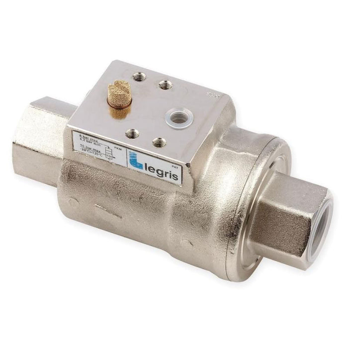 Válvula de Bola Axial Parker Legris 4203 50 44 20 de 2 in NPT Hembra Doble Normalmente Cerrada