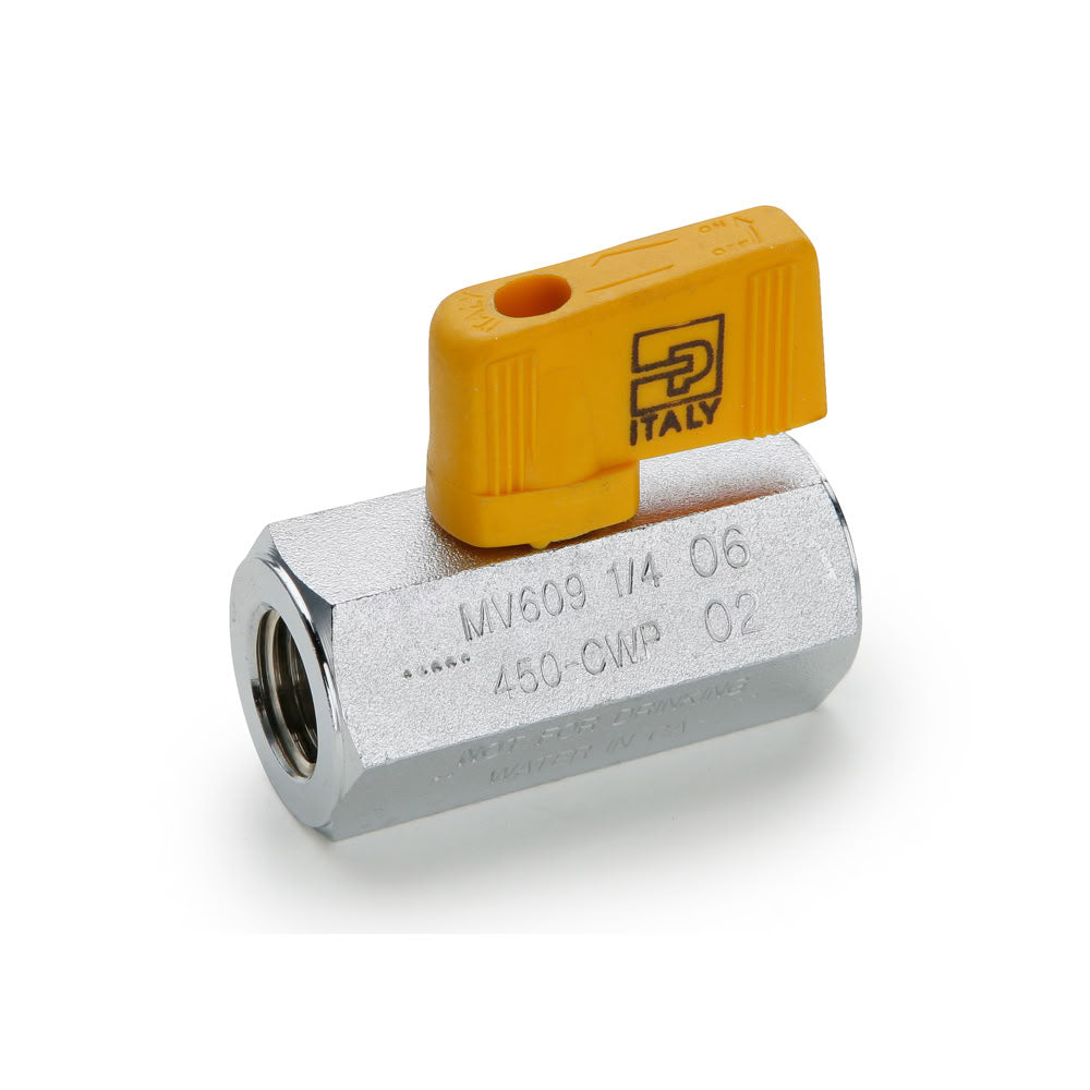 Válvula de Bola Industrial Parker MV609-2 en Latón Cromado de 1/8 in N
