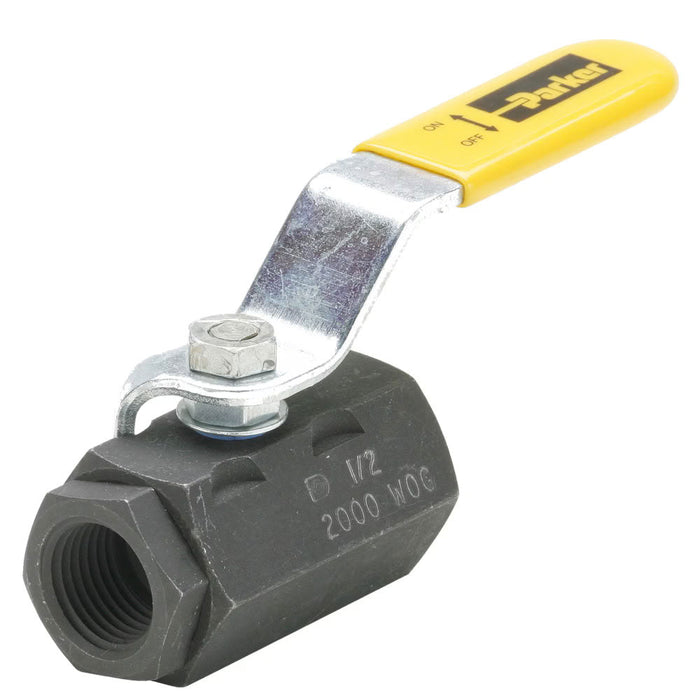 Válvula de Bola de Acero al Carbono Parker V500CS-8 NPT Hembra de 1/2 in