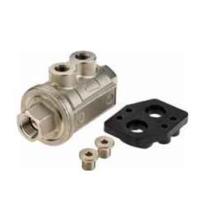 Válvula de Cierre Axial Parker 4203 40 50 20 NC Conexiones Hembra NPT de 1 1/2 in en Latón Niquelado