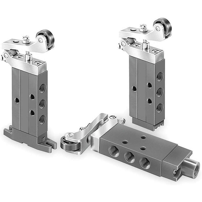 Válvula de Control Neumático Manual Parker 414211000 Accionamiento por Rodillo 3 Vías NPT de 1/8 in