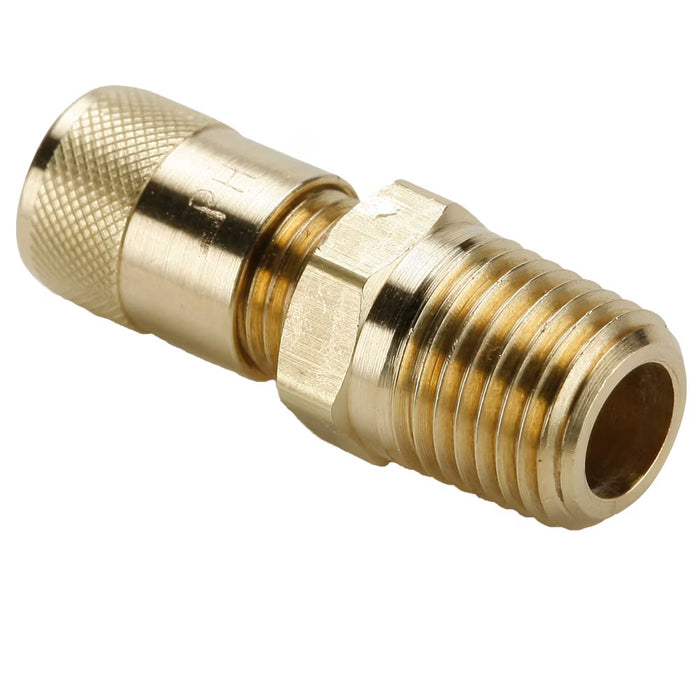 Válvula de acceso Parker AVU1-2 de latón de 1/4 in flare a 1/8 in NPT