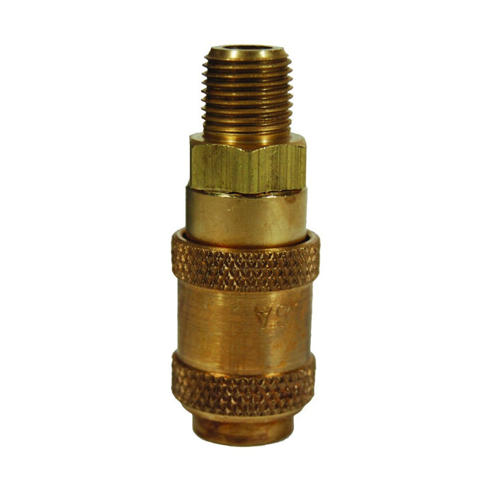 Cople Astronáutico Alta Presión Dixon Serie-A 1/4" x 1/4" - 18 NPTF rosca macho latón 2AM2-B
