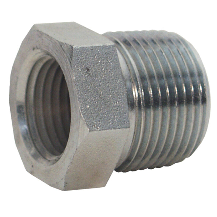 Buje Dixon 1/4" × 1/8" macho rosca macho NPTF en acero platinado 5406-4-2