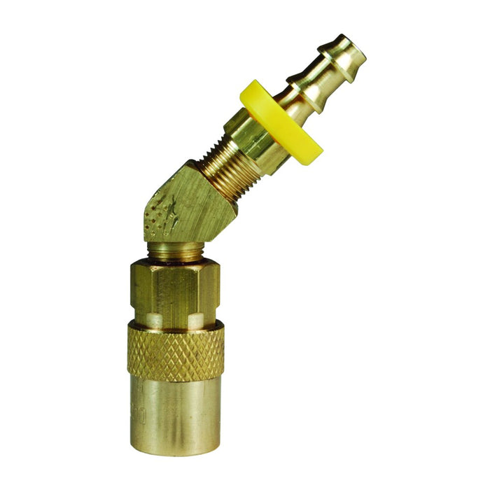 Cople 45º sin Válvula Intercambio Enfriamiento de Moldes Dixon Serie-CM 1/2" barbas push-loc latón 4CM4B4-B-E