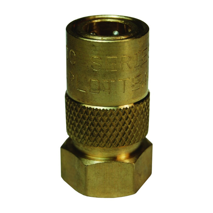 Cople Sin Válvula Intercambio Enfriamiento de Moldes Dixon Serie-CM 1/2" x 1/2" - 14 NPTF rosca hembra latón 4CMF4-B-E