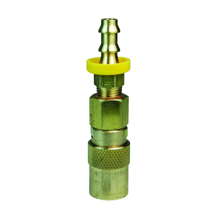 Cople con Válvula Intercambio Enfriamiento de Moldes Dixon Serie-CM 3/8" barbas push-loc latón 3CMB3-B