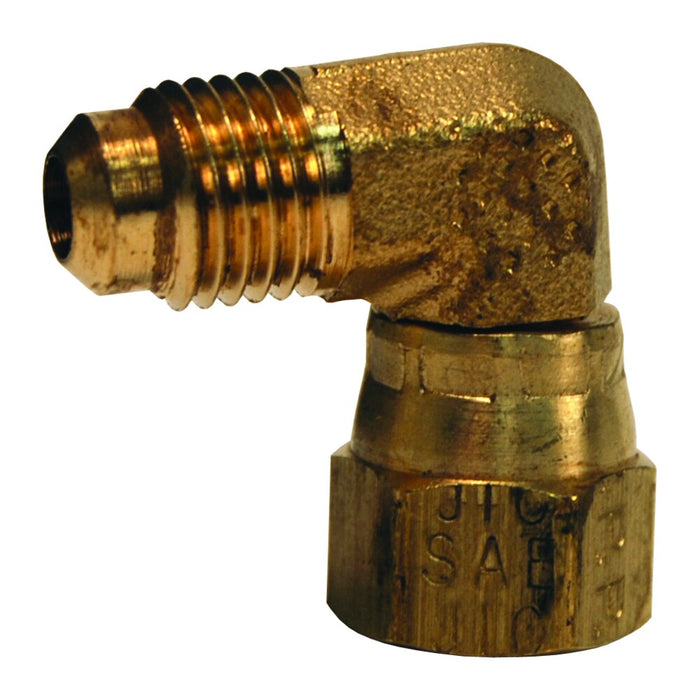 Codo Dixon Latón flare 90° swiv 1/2" tubo, 3/4" 16 recto – 1/2" latón 166FSV-8-8