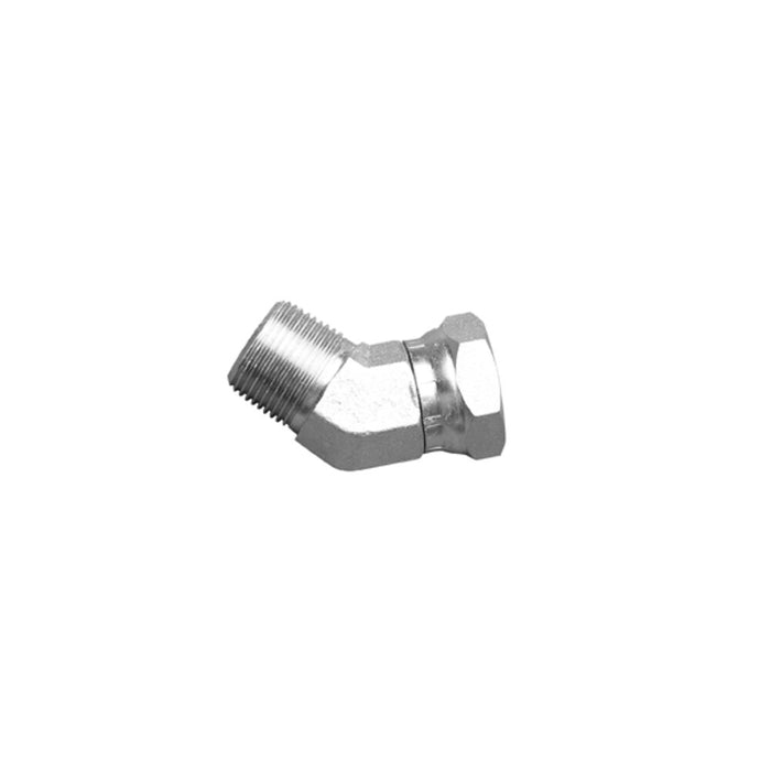 Codo de 45° Dixon 1" rosca macho NPTF en acero platinado 1503-16-16