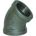 Codo de 45° Dixon 5" rosca hembra NPT en hierro EL45500