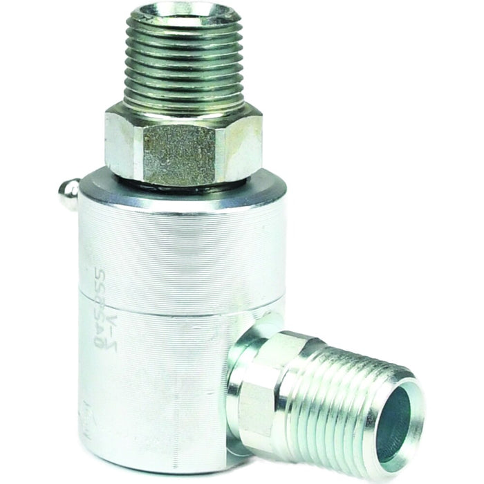 Codo de 90° Dixon 1/2" rosca macho NPTF en acero platinado SP5500-8