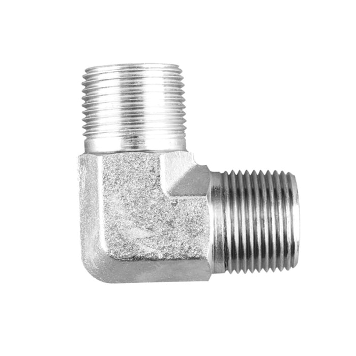 Codo de 90° Dixon 3/4" macho × macho rosca macho NPTF en acero platinado 5500-12