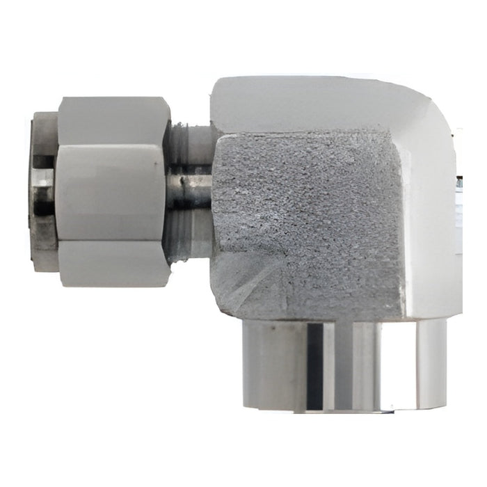 Codo Dixon hembra rosca hembra NPT en acero inoxidable 316 — medidas 1/4" a 3/4"