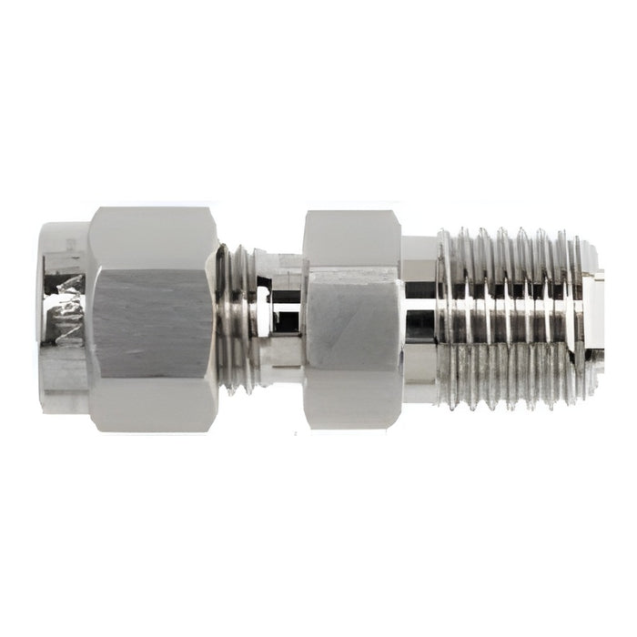 Conector Dixon rosca macho NPT en acero inoxidable 316 — medidas 1/8" a 1"