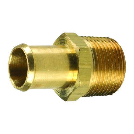 Conexión Dixon 3/4" DI × 1/2" macho NPTF latón beaded espiga de manguera – 3/4" latón 268B1208