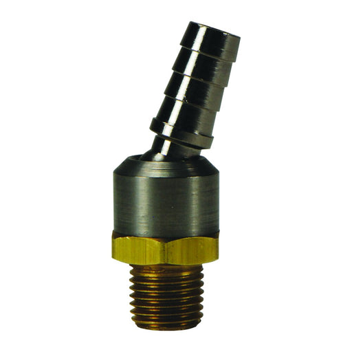 Manguera Dixon Bola giratorio w/o ring sello latón/acero (1/4" × 1/4" macho NPT) – 1/4" acero D444S