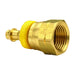 Conexión Dixon 3/8" push-on x hembra giratoria SAE 45° en latón 2840610C