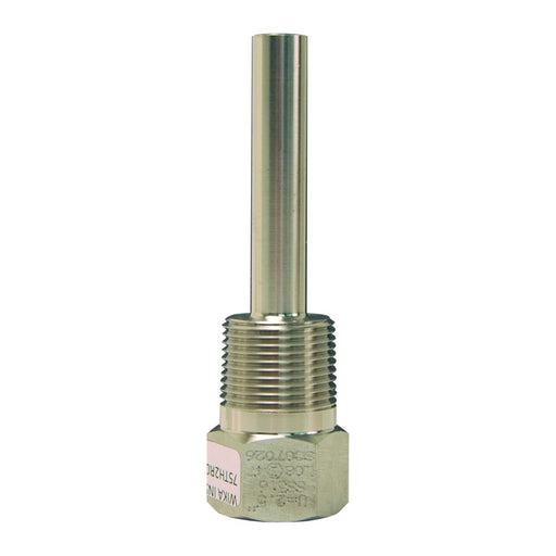 Conexión Dixon 316ss roscado thermowell 3/4" macho NPT, 7 1/2" vástago, 9" oal – 3/4" acero inoxidable 75TH2R075SS