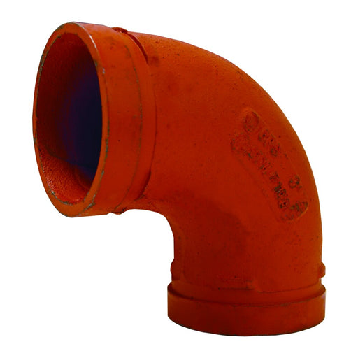 Conexión Dixon 8" 90° ranurado extremo painted hierro dúctil – 8" hierro maleable L508