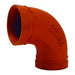 Conexión Dixon 8" 90° ranurado extremo painted hierro dúctil – 8" hierro maleable L508