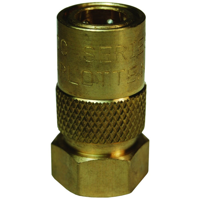 Cople Dixon 1/4" × 1/8" rosca NPTF en latón 2CMF1-B-E