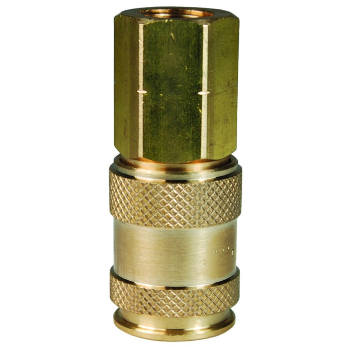 Cople Dixon 1/4" × 3/8" rosca hembra NPTF en latón 2UF3-B