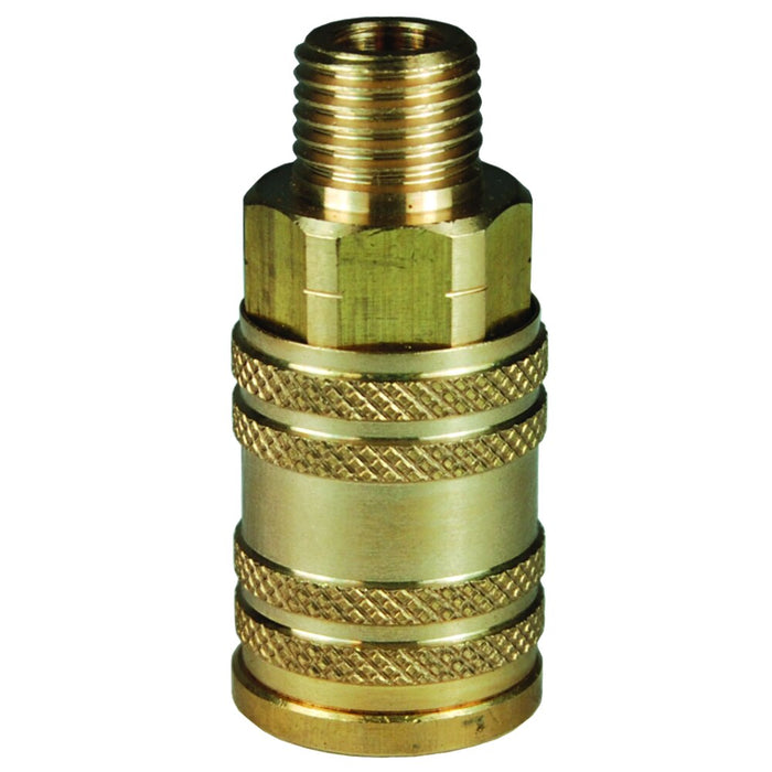Cople Dixon 1/4" × 3/8" rosca macho NPT en latón 2MM3-B
