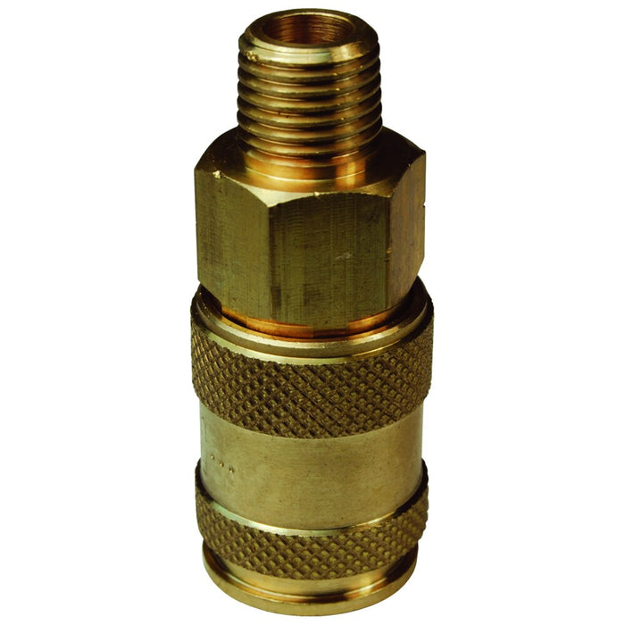 Cople Dixon 1/4" × 3/8" rosca macho NPTF en latón 2UM3-B