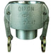 Cople Dixon 2" × 3" hembra rosca macho NPT en aluminio 2030-B-AL