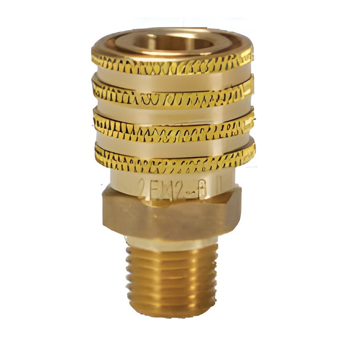 Cople Dixon rosca macho NPTF en latón — medidas 1-1/4" a 2"