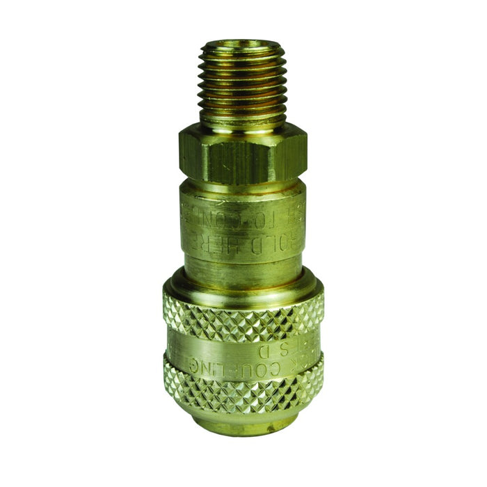 Cople Automático Dixon Serie-D 1/4" x 3/8" - 18 NPTF rosca macho latón 2DM3-B