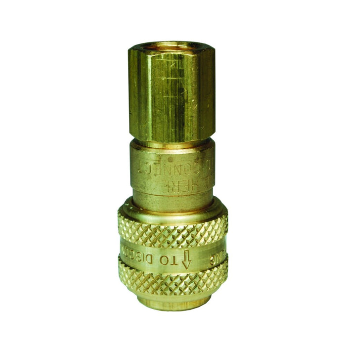 Cople Automático Dixon Serie-D 1/4" x 3/8" - 18 NPTF rosca hembra latón 2DF3-B