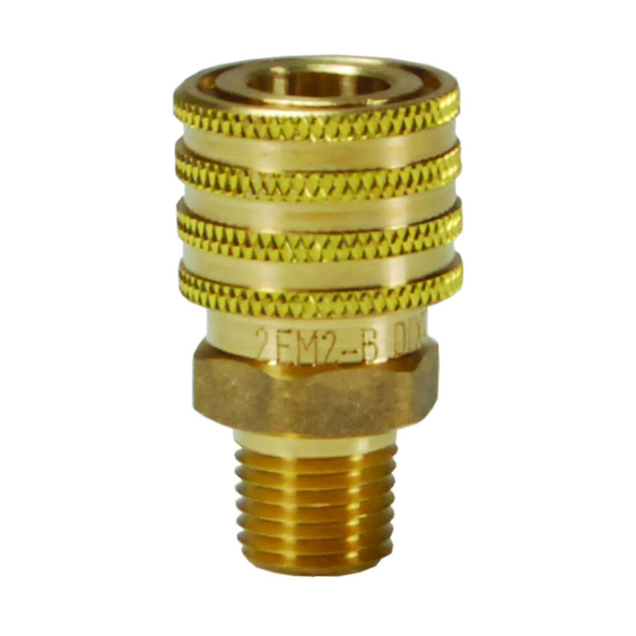 Cople Intercambio de Paso Directo Dixon Serie-E 3/4" x 3/4" - 14 NPTF rosca macho latón 6EM6-B