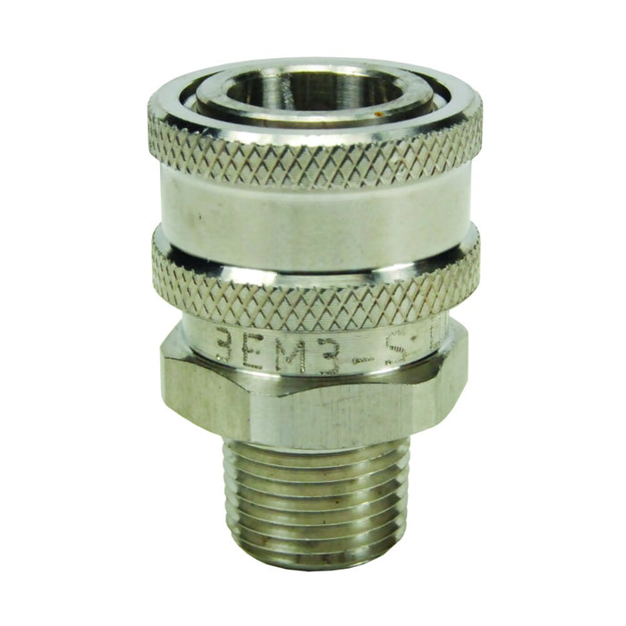 Cople Intercambio de Paso Directo Dixon Serie-E 3/4" x 3/4" - 14 NPTF rosca macho acero inoxidable 303 6EM6-S
