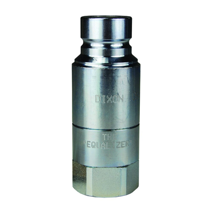 Niple ISO 16028 "Conecte a Presión" Cara Plana Dixon Serie-HTE 3/4" x 3/4" - 14 NPTF roscas hembra acero HTE6F6