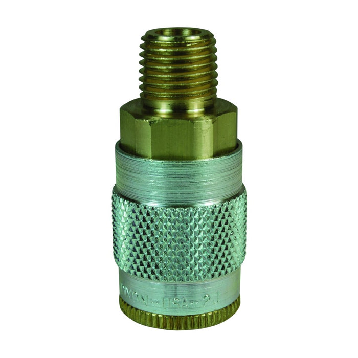 Cople Intercambio Truflate Dixon Serie-J 1/4" x 3/8" - 18 NPTF rosca macho latón 2JM3-B