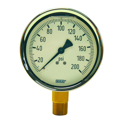 Manómetro Dixon Latón liquid filled manómetro – 4" latón GLBR200-4