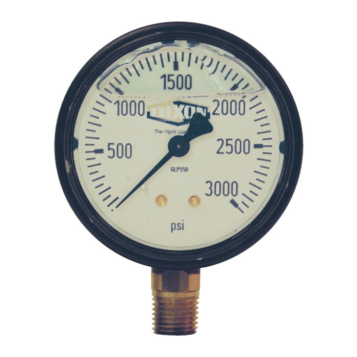 Manómetro Dixon Liquid filled abs case manómetro 2 1/2" face, 1/4" lm, 0 5000psi – 2 1/2" GLP555