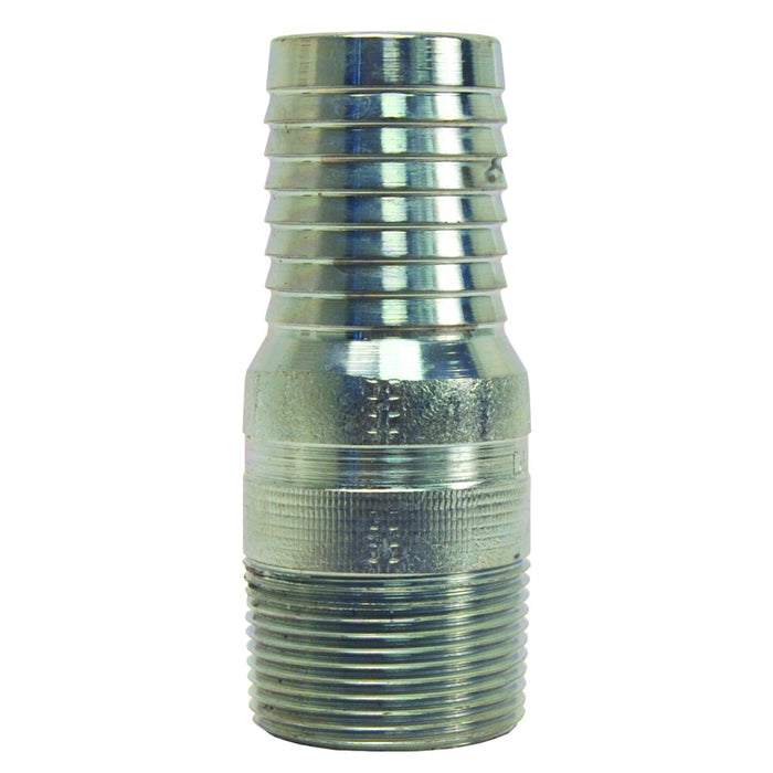 Niple Dixon 1/2" macho rosca macho NPT en acero platinado SAP1