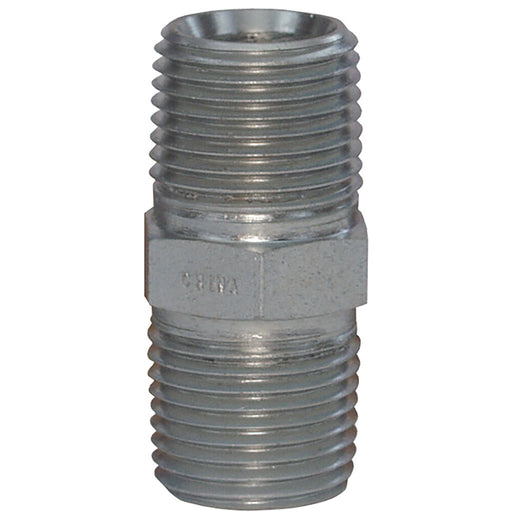 Niple Dixon 1/8" macho rosca macho NPTF en acero platinado 5404-2