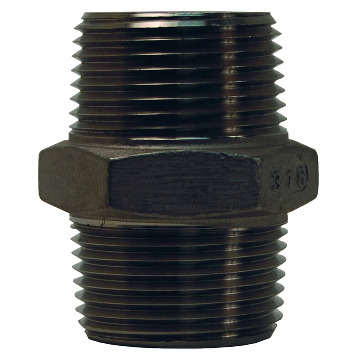 Niple Dixon 1/8" rosca macho NPT en acero inoxidable 316 HN18SS