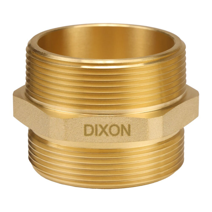 Niple Dixon Dbl macho 3" macho NPT × 2.5" mnpsh latón hexagonal – 3" latón DMH3025